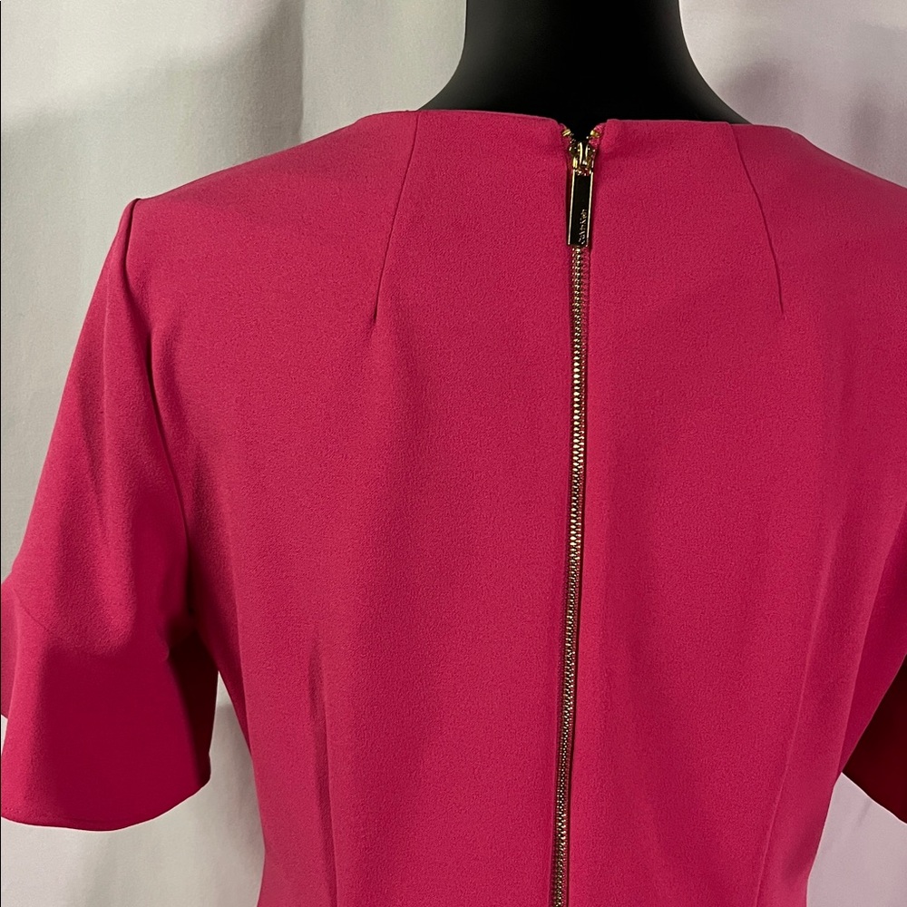 Calvin Klein Pink Flutter Sleeve Sheath Dress - Picture 10 of 16